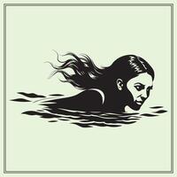 Diving Silhouette, Water Splash vector