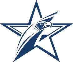 Eagle Symbol in Star vector