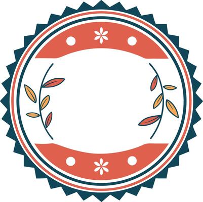 Vintage Floral Emblem