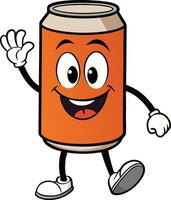 beverage can waving hello vector