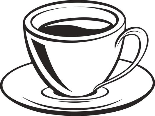 coffee cup with saucer. Simple, elegant