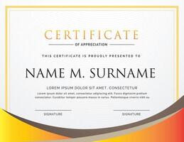 Professional certificate template design vector