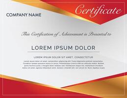 Award certificate design template for recognition vector