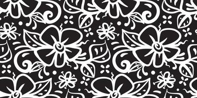 Hand drawn simple abstract floral print. Trendy collage pattern. Fashionable template for fabric design. Line pattern vector