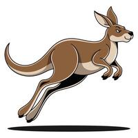 A cartoon kangaroo jumping vector