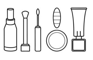 Makeup icon set on white background vector