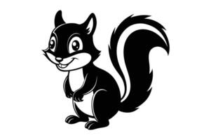 A silhouette of a squirrel illustration vector