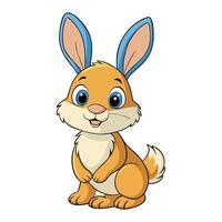 rabbit illustration with white background vector
