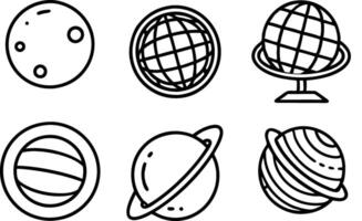 Earth globe icon Environmental Conservation Editable Stroke vector
