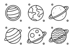 Set of World planet Earth Icon on white background vector