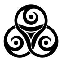 Traditional Celtic Triskelion Symbol of Balance, Power, and Transition vector