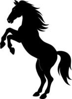 Artistic and Detailed Image of a Horse Galloping with Energy, Featuring a Flowing Mane and Tail Perfect for Various Applications vector