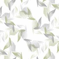 a green and white pattern with leaves color vector