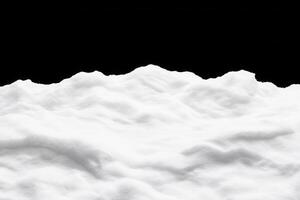 White mounds evoke a sense of cold serenity, set against a backdrop of stark, pure contrast photo