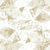 abstract geometric pattern with white and gold leaves vector