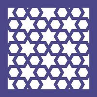 Mashrabiya arabic window frame cnc router template. Arabesque grill pattern. Islamic geometry made of star and hexagon shape. Decorative lattice background. CNC machine cutting vector