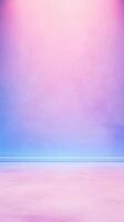 Gradient wall with pink and purple tones creating a soft, visually appealing backdrop effect photo