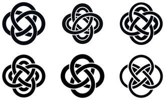Celtic Knot Design Elements icon set vector