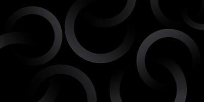 Abstract background black with dynamic circle shape elements. Trendy and modern geometric gradient background design vector