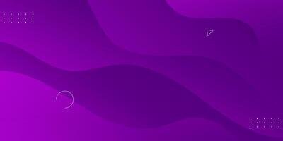 Abstract background with trendy wavy geometric elements. Dynamic purple gradient color composition vector