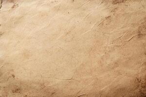 Aged Paper Texture, A vintage, wrinkled surface with subtle stains evokes a sense of history and time photo
