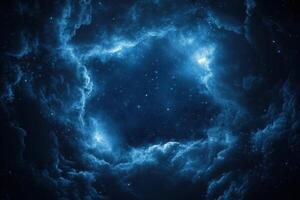 A deep space vista of celestial clouds and twinkling stars with a captivating cosmic ambiance photo