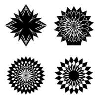 Big Set of Round Patterns Geometric Mandala Collection Boho Ornaments vector