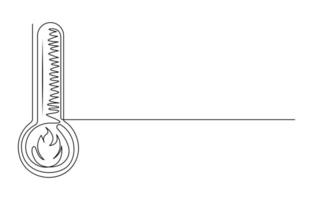 Thermometer showing high temperature draw vector
