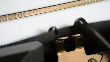 Typing the expression Final Part with an old manual typewriter video
