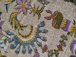 a close up of a colorful pattern on a fabric photo