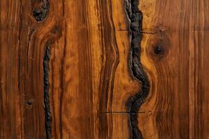 Beautiful Unique texture of aged wood displaying rich grains and cracks in natural patterns photo