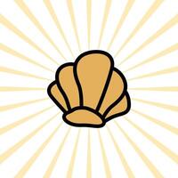 a shell icon on a white background vector