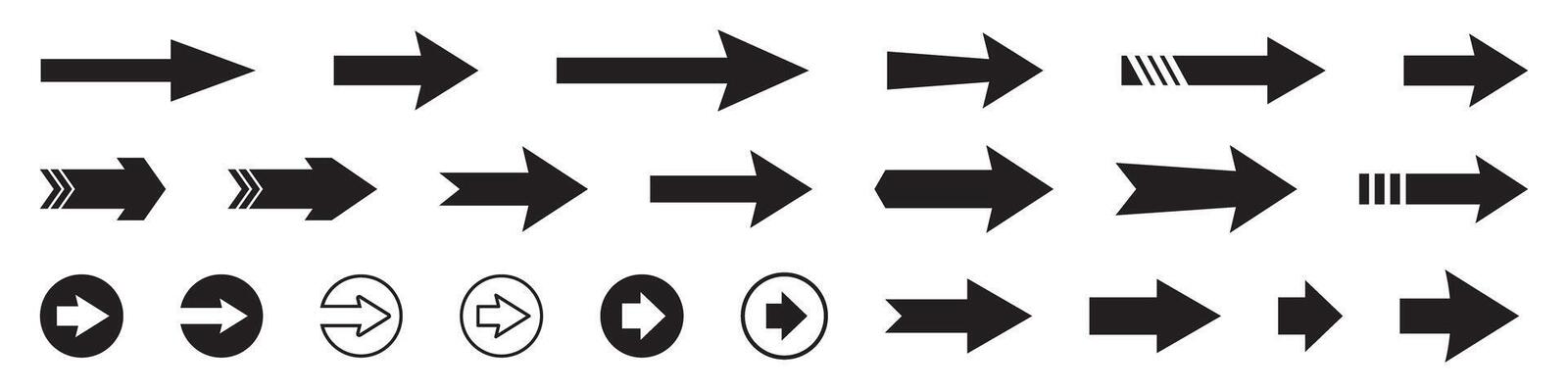 Arrow icons set. Arrow icon. Collection of pointers.
