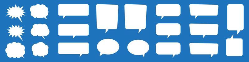 Blank speech bubbles. Speak bubble balloon, cartoon chatting box, empty message box. vector