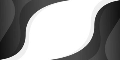Modern black curve background with wave shapes vector
