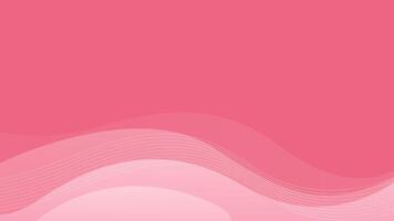 Minimalist elegant pink background with wavy shapes and lines vector