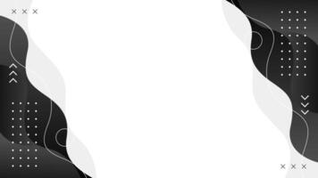 Abstract wave black shape in white background, geometric element vector