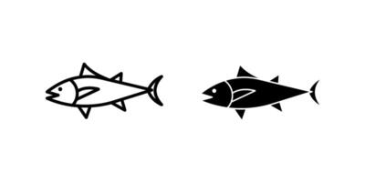 fish Icon set. Symbol isolated white background. illustration. color editable. vector