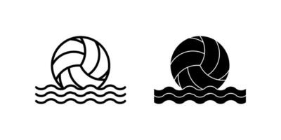 waterpolo Icon set. Symbol isolated white background. illustration. color editable. vector