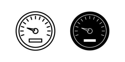 Speedometer Icon set. Symbol isolated white background. illustration. color editable. vector