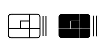 bento Icon set. Symbol isolated white background. illustration. color editable. vector