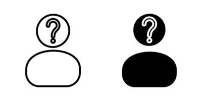 User profile with question Icon set.Symbol isolated white background. illustration. color editable. vector