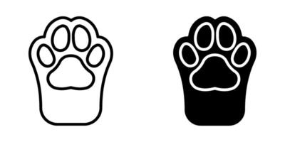 Paw Icon set.Symbol isolated white background. illustration. color editable. vector