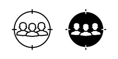 Target audience Icon set.Symbol isolated white background. illustration. color editable. vector