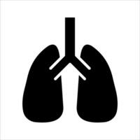 Lungs icon. Simple outline style. Human internal organ, lung, respiratory system, pulmonology concept. Thin line symbol. illustration isolated on white background. vector