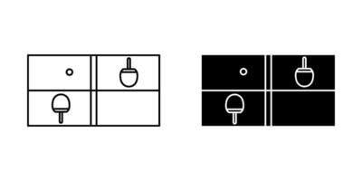 ping pong table Icon set.Symbol isolated white background. illustration. color editable. vector