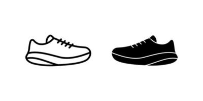 running shoe Icon set. Symbol isolated white background. illustration. color editable. vector