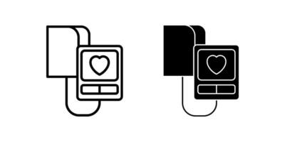 Blood pressure Icon set. Symbol isolated white background. illustration. color editable. vector
