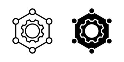 PlGear connection Icon set.Symbol isolated white background. illustration. color editable. vector