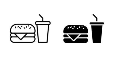 Burger Icon set.Symbol isolated white background. illustration. color editable. vector